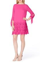 Women's Tahari Chiffon Shift Dress - Pink
