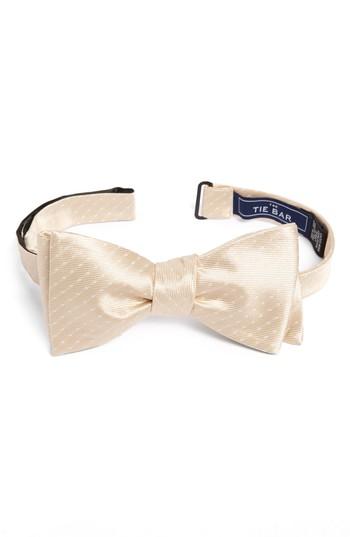 Men's The Tie Bar Pin Dot Silk Bow Tie, Size - Ivory