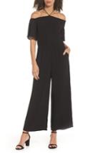 Women's Fraiche By J Ruffle Halter Jumpsuit - Black