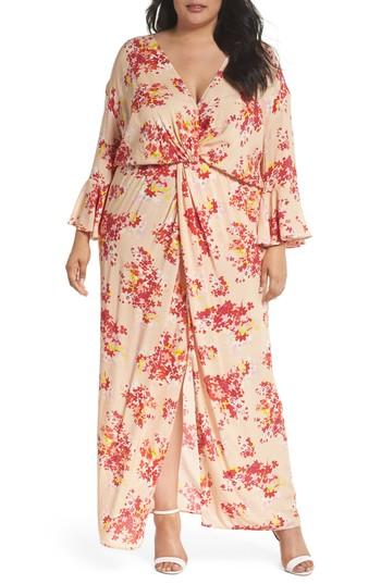 Women's Elvi The Stasis Wrap Maxi Dress Us / 14 Uk - Pink