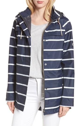 Women's Barbour Holliwell Stripe Hooded Jacket Us / 16 Uk - Blue
