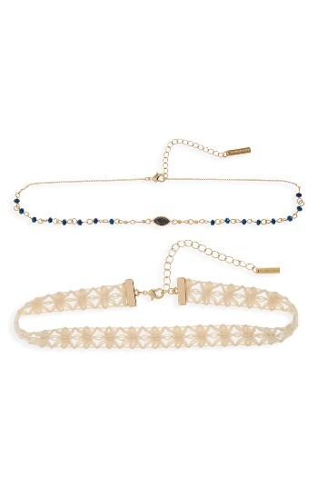 Women's Loren Olivia Set Of Two Choker Necklaces