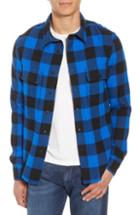Men's Frame Classic Fit Buffalo Plaid Shirt Jacket, Size - Blue