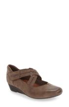 Women's Rockport Cobb Hill 'janet' Mary Jane Wedge .5 M - Grey