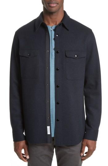 Men's Rag & Bone Raw Edge Shirt Jacket - Blue