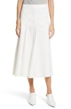 Women's Joseph Twill Chino Midi Skirt Us / 34 Fr - White