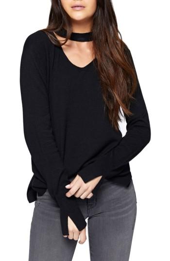 Women's Sanctuary Rebecca Choker Neck Sweater - Black