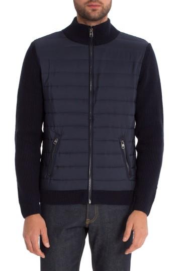 Men's 7 Diamonds Tristan Mixed Media Jacket, Size - Blue