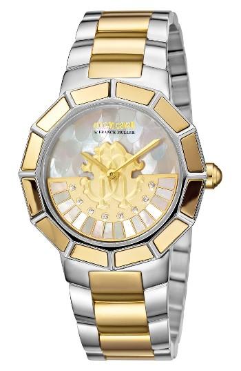 Women's Roberto Cavalli By Franck Muller Rotating Dial Bracelet Watch, 37mm