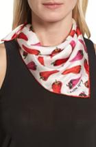 Women's Kate Spade New York Hot Pepper Silk Bandana, Size - Ivory