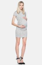 Women's Tart Maternity 'leilah' Body-con Print Maternity Dress - White