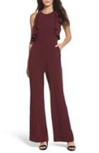 Women's Charles Henry Ruffle Halter Jumpsuit