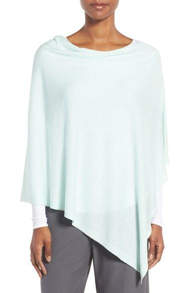 Women's Eileen Fisher Silk & Organic Linen Poncho