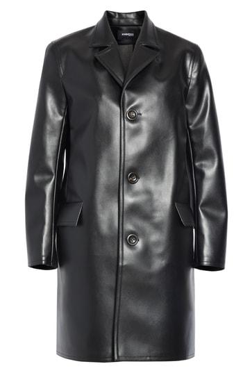 Women's Kwaidan Editions Faux Leather Car Coat Us / 36 Fr - Black