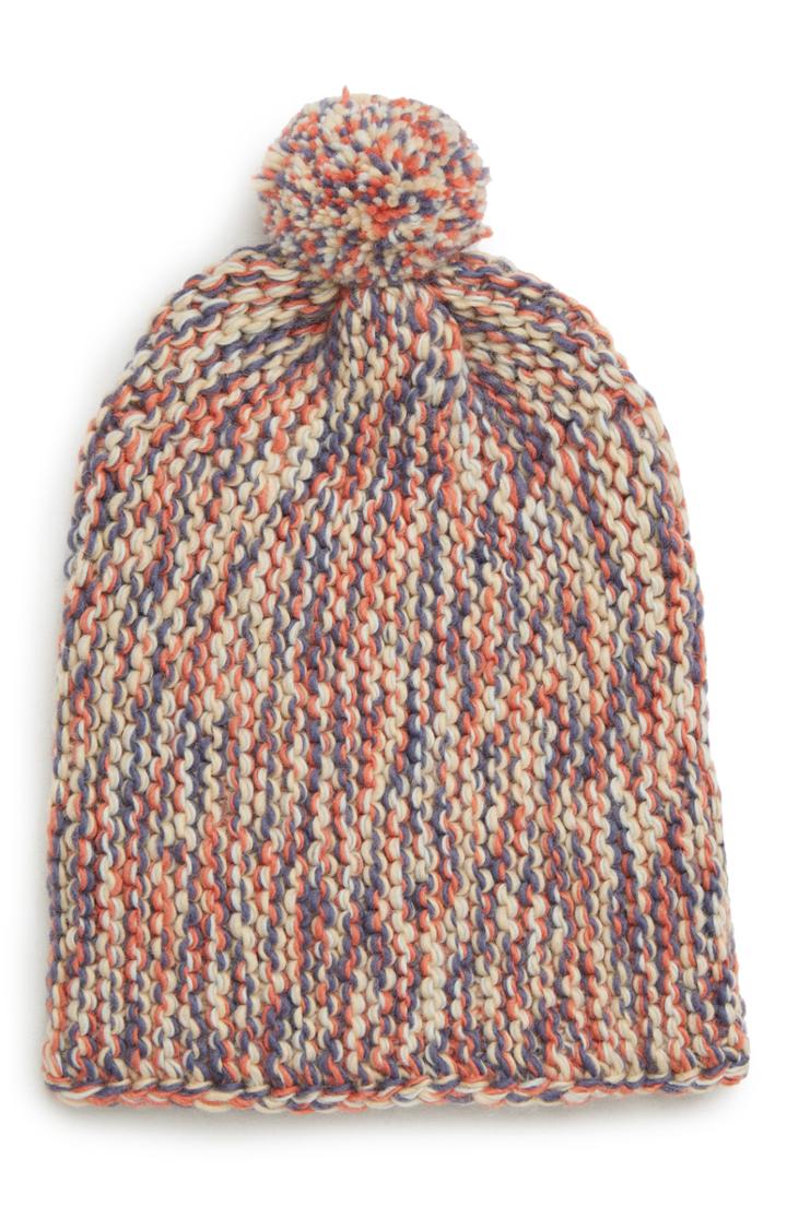 Women's Nirvanna Designs Luna Park Slouch Pom Beanie - Pink