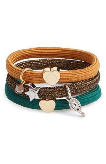 Marc Jacobs Set Of 3 Mirror Charm Ponytail Holders