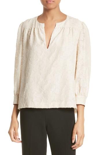 Women's Elizabeth And James Shelley Silk & Cotton Fil Coupe Top