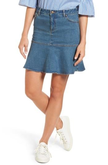 Women's Draper James Flared Denim Skirt - Blue