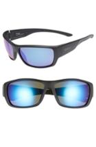 Men's Smith Forge 61mm Polarized Sunglasses - Matte Black/ Blue Mirror