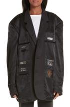 Women's Vetements Oversized Lining Jacket - Black