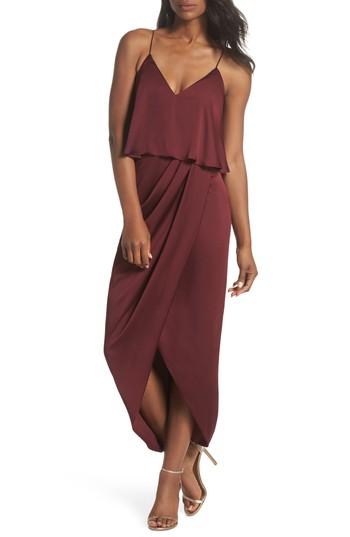 Women's Shona Joy Luxe Frill Tulip Hem Maxi Dress - Red