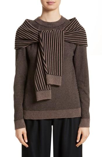 Women's Isa Arfen Trompe L'oeil Sweater Us / 8 Uk - Brown