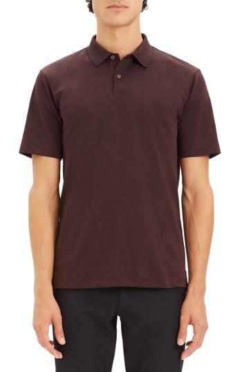 Men's Theory Tipped Pique Polo - Red