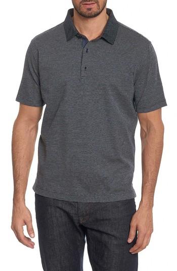 Men's Robert Graham Classic Fit Polo X-large - Blue
