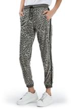 Women's Topshop Leopard Print Jogger Pants Us (fits Like 14) - Beige