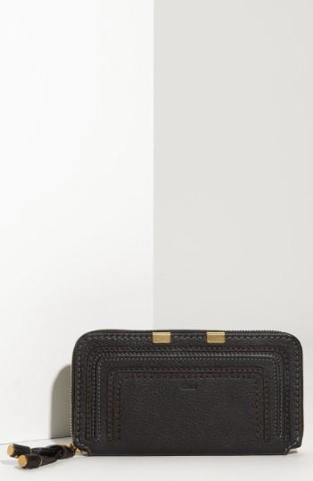 Women's Chloe 'marcie - Long' Zip Around Wallet - Black