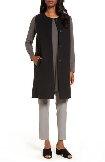 Women's Eileen Fisher Long Wool Blend Vest