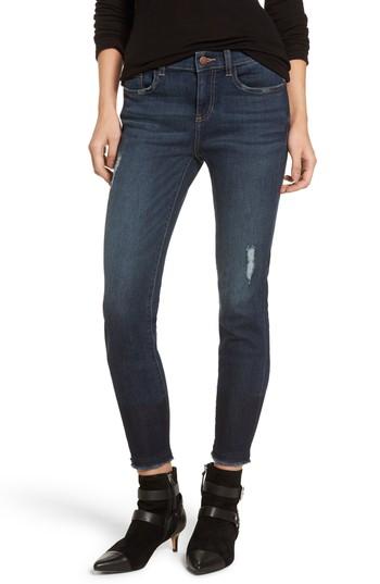 Women's Sp Black Colorblock Hem Skinny Jeans - Blue