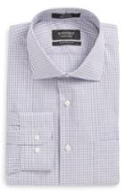 Men's Nordstrom Men's Shop Traditional Fit Non-iron Check Dress Shirt .5 32/33 - Purple