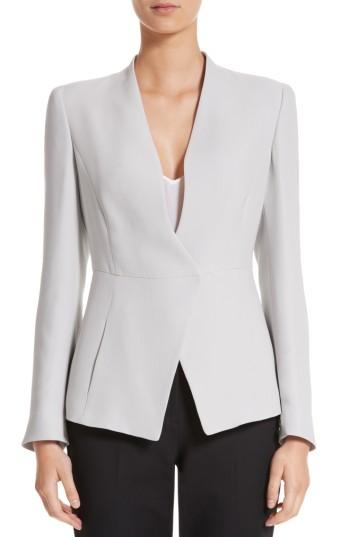 Women's Armani Collezioni Asymmetrical Cady Jacket - Grey