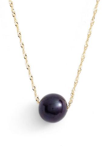 Women's Poppy Finch Solitaire Cultured Pearl Pendant Necklace
