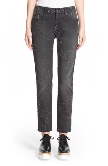 Women's Stella Mccartney Star Embellished Skinny Boyfriend Jeans
