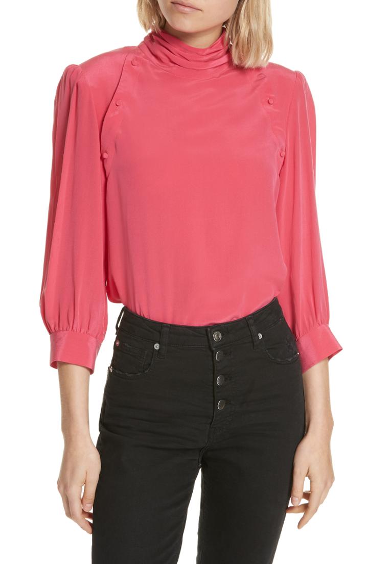 Women's Iro Jocund Button Detail Top Us / 32 Fr - Pink