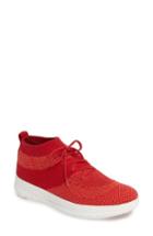 Women's Fitflop(tm) Uberknit High Top Sneaker M - Red