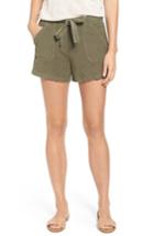 Women's Matty M Belted Linen Blend Shorts