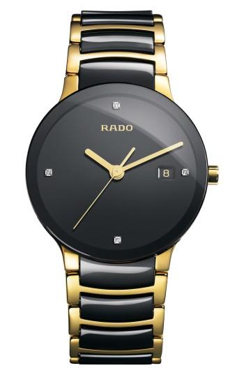 Men's Rado Centrix Diamond Bracelet Watch, 38mm
