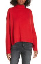 Women's Lewit Tie Back High/low Cashmere Blend Sweater - Red