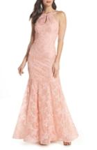 Women's Xscape Ruched Lace Halter Mermaid Gown