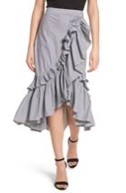 Women's Bp. Flounce Ruffle Trim Skirt - Black