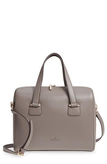 Celine Dion Triad Leather Satchel - Beige