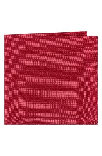 Men's Ted Baker London Solid Cotton Pocket Square, Size - Red