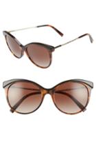 Women's Tiffany & Co. Diamond Point 55mm Gradient Cat Eye Sunglasses - Black Havana Gradient
