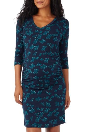 Women's Rosie Pope 'stephanie' Knit Maternity Dress - Blue