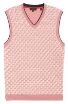 Men's Ted Baker London Tommas Golf Merino Sweater Vest (xl) - Pink