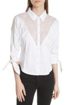 Women's Opening Ceremony Lace Yoke Shirt - White