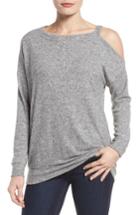 Women's Gibson Open Shoulder Fleece Top - Grey